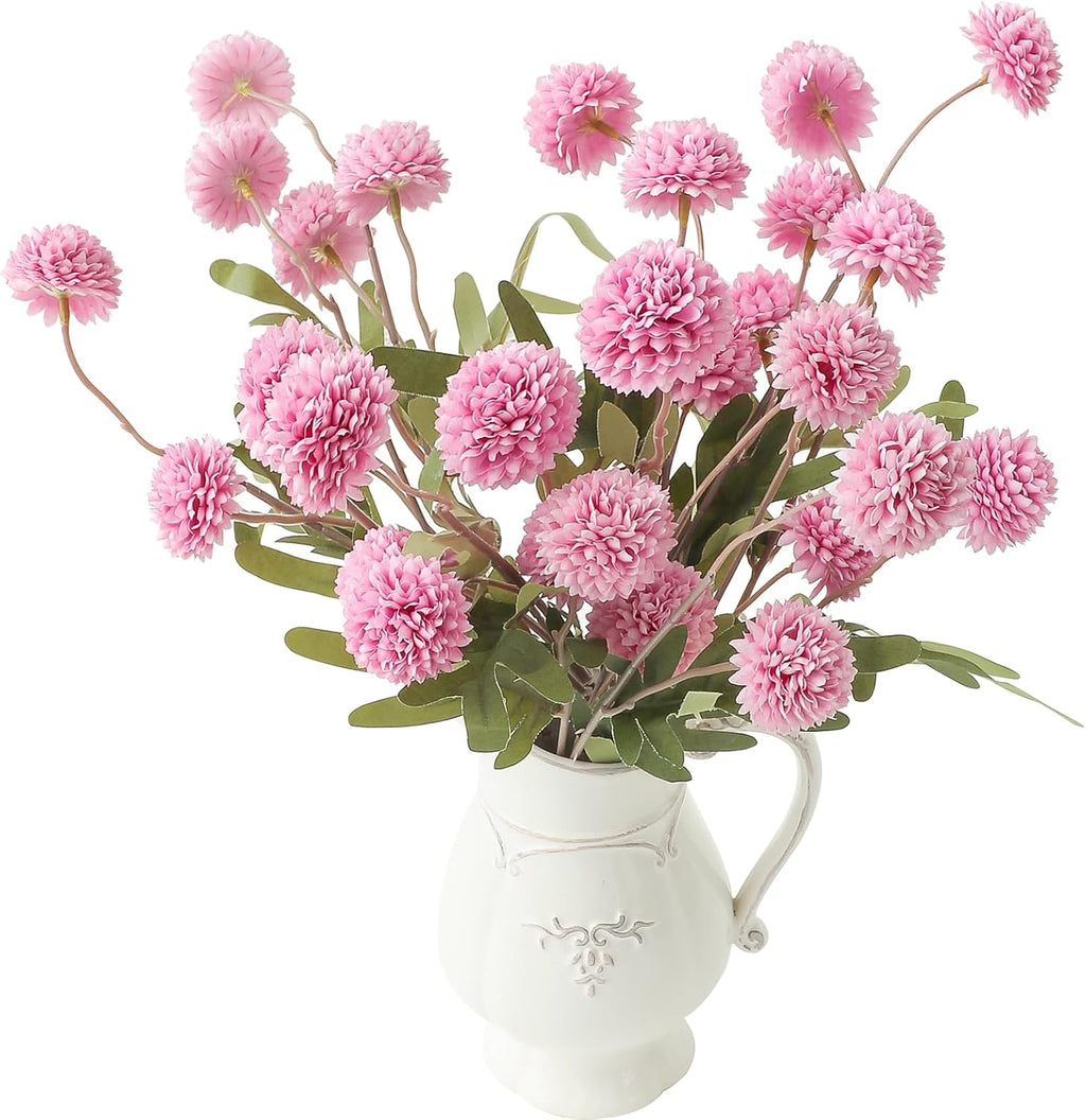 Beige Artificial Flowers — Fuchsia Pink