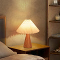 Luxe Black Table Lamp — Wood