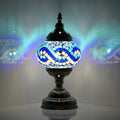 Boho Blue Desk Lamp — White Multiple blues