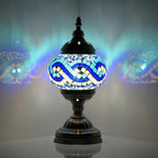 Boho Blue Desk Lamp — White Multiple blues
