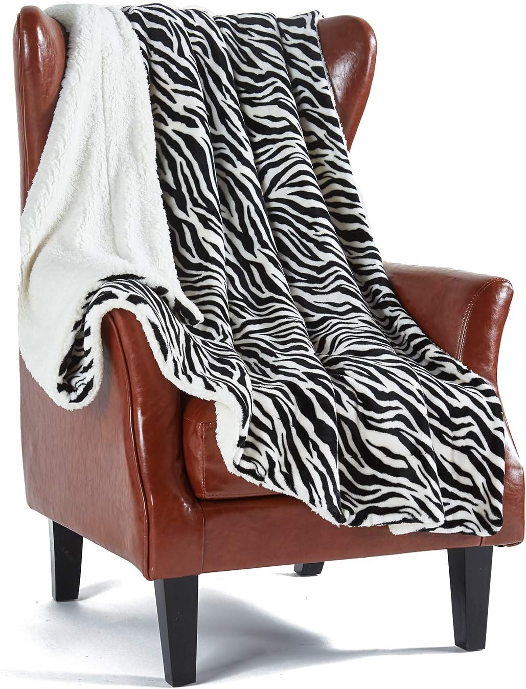 Beige Throw Pillow — 60" — Zebra