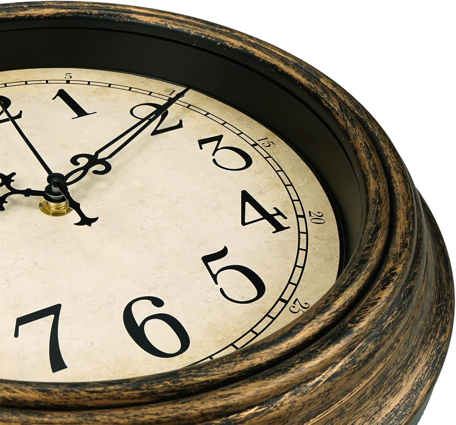 Battery Operated Luxe Black Wall Clock — 16" - View 3