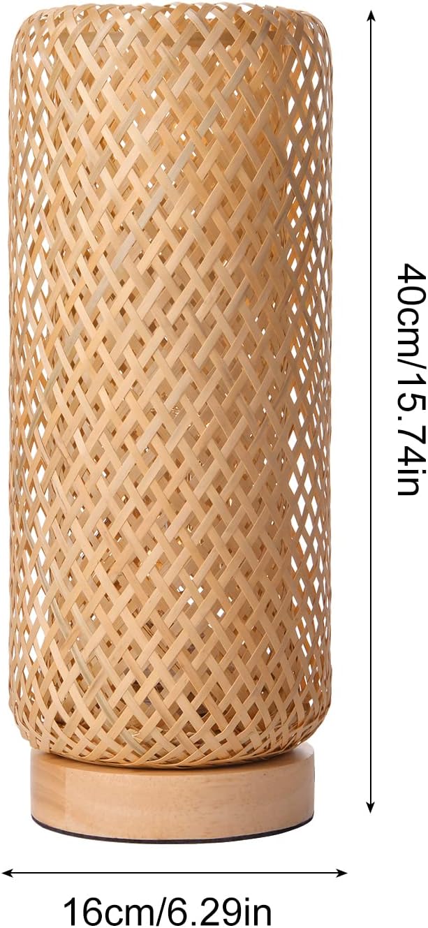 Boho Wood Desk Lamp — 5.9" - View 5