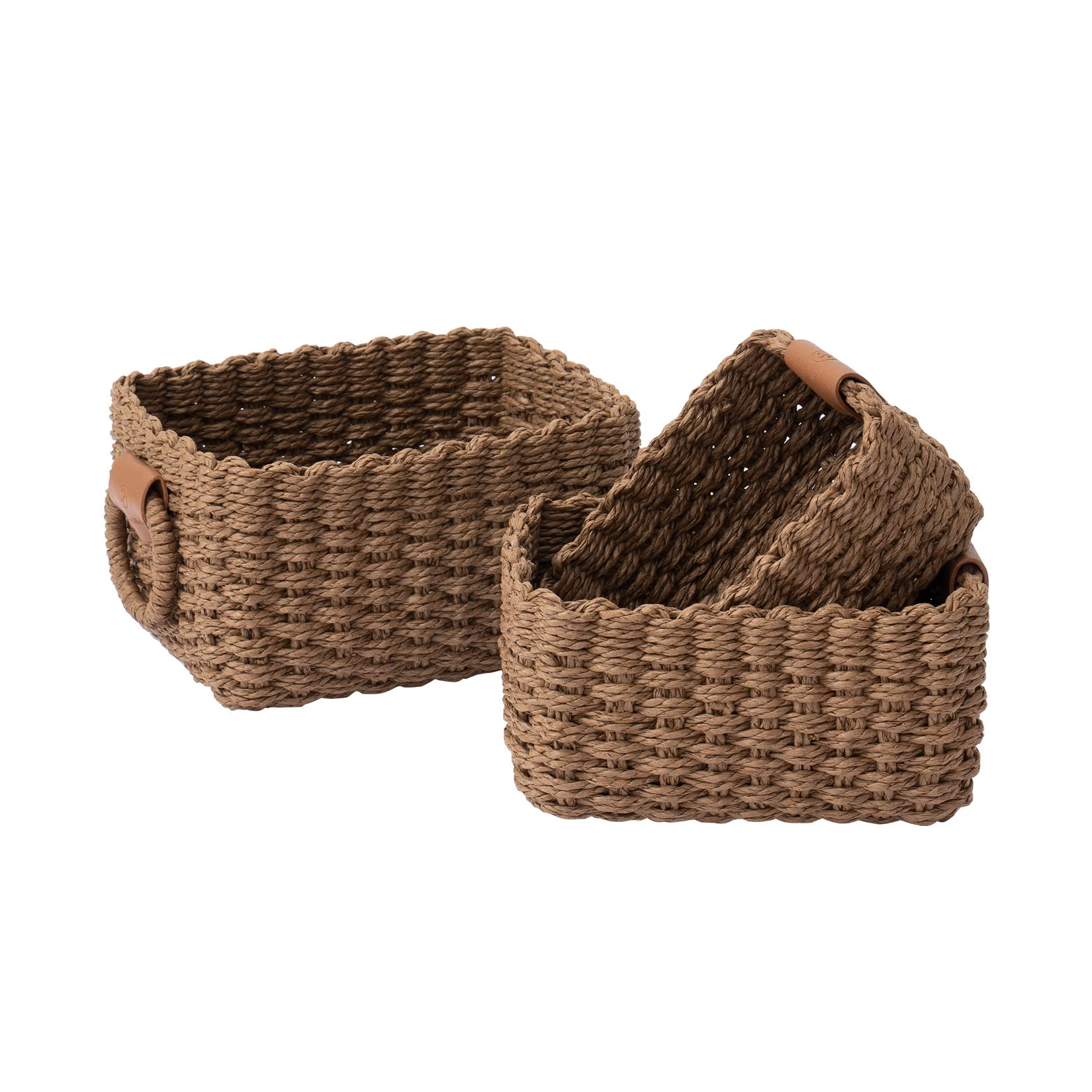 Boho Black Storage Basket — Set of 3