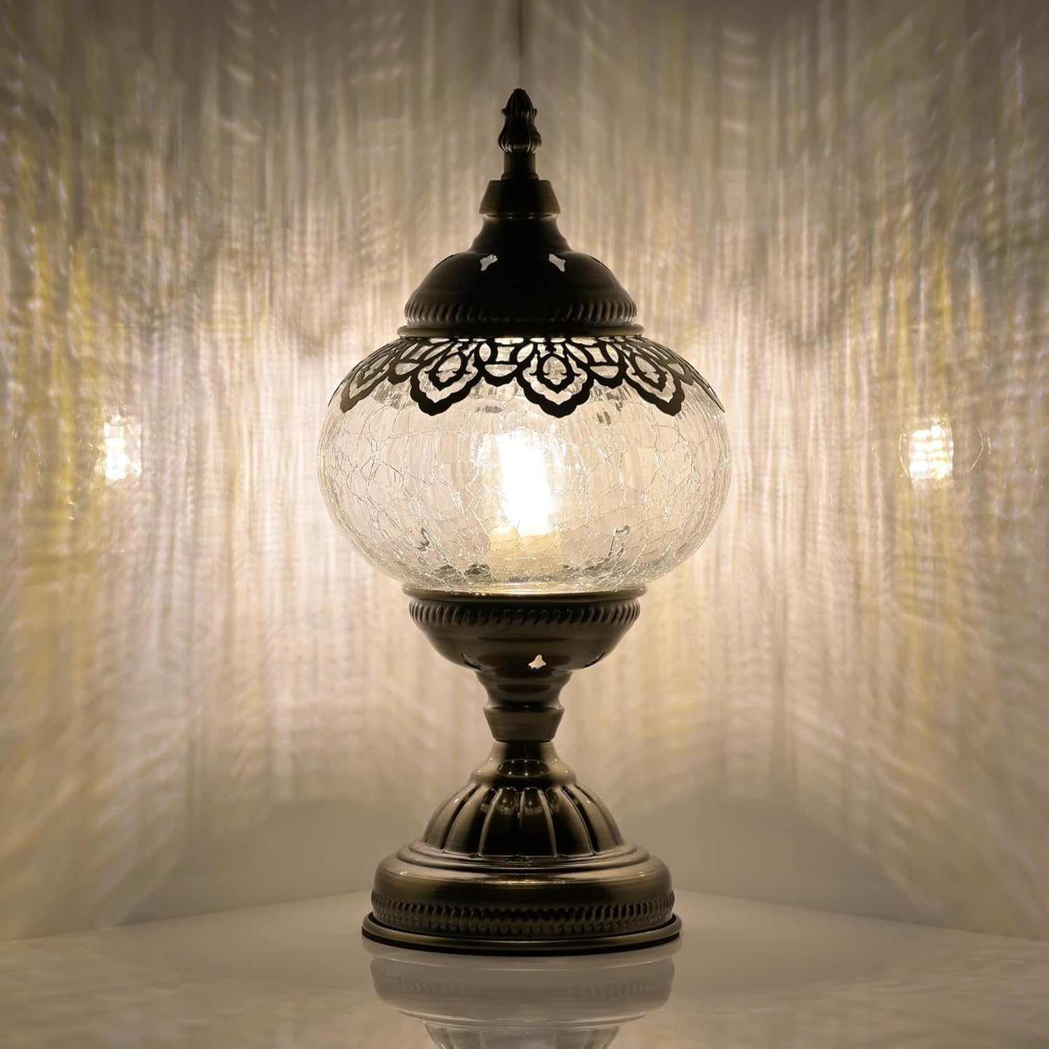 Boho Blue Desk Lamp — White 1