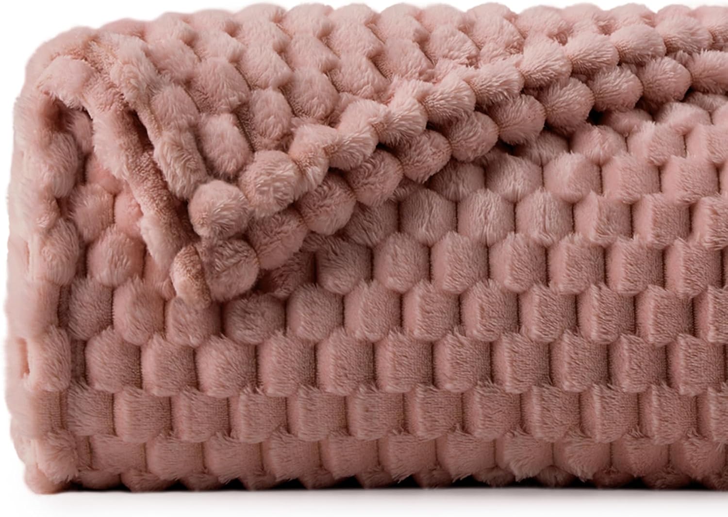 Black Throw Pillow — 50" — Dusty Pink