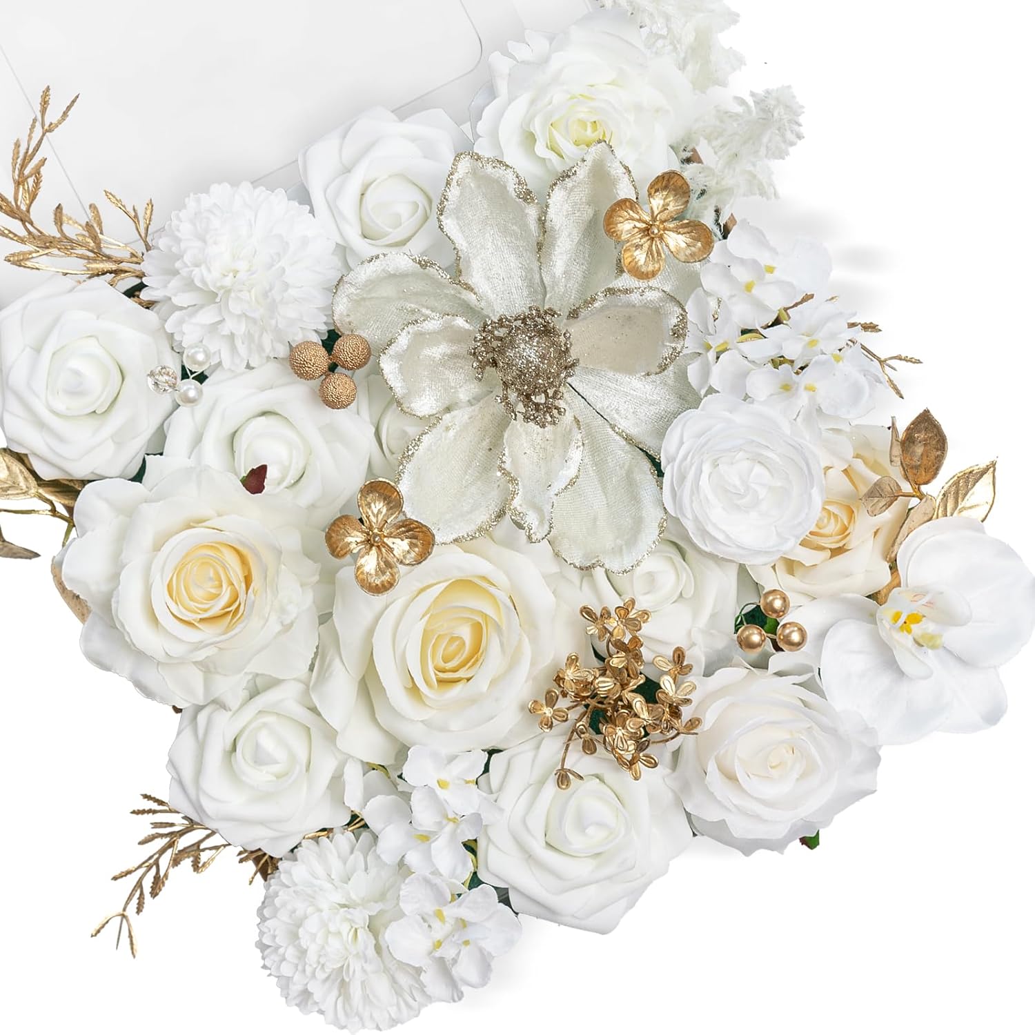 Black Artificial Flowers — Brilliant White