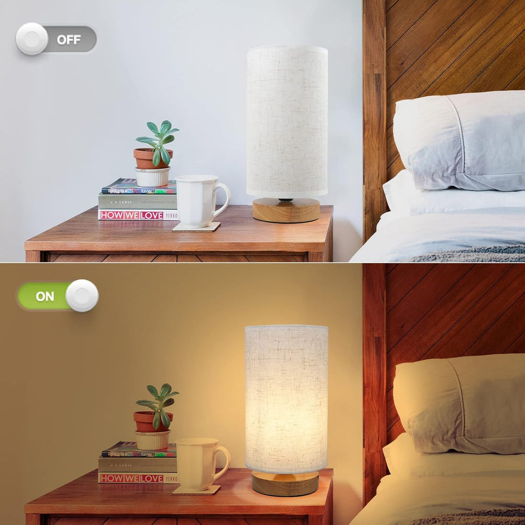 Linen Modern Fabric Desk Lamp — Set of 1 - View 4
