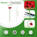 Red Artificial Flowers — 11" - View 6