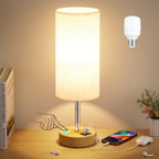Dimmable Beige Desk Lamp — 14"