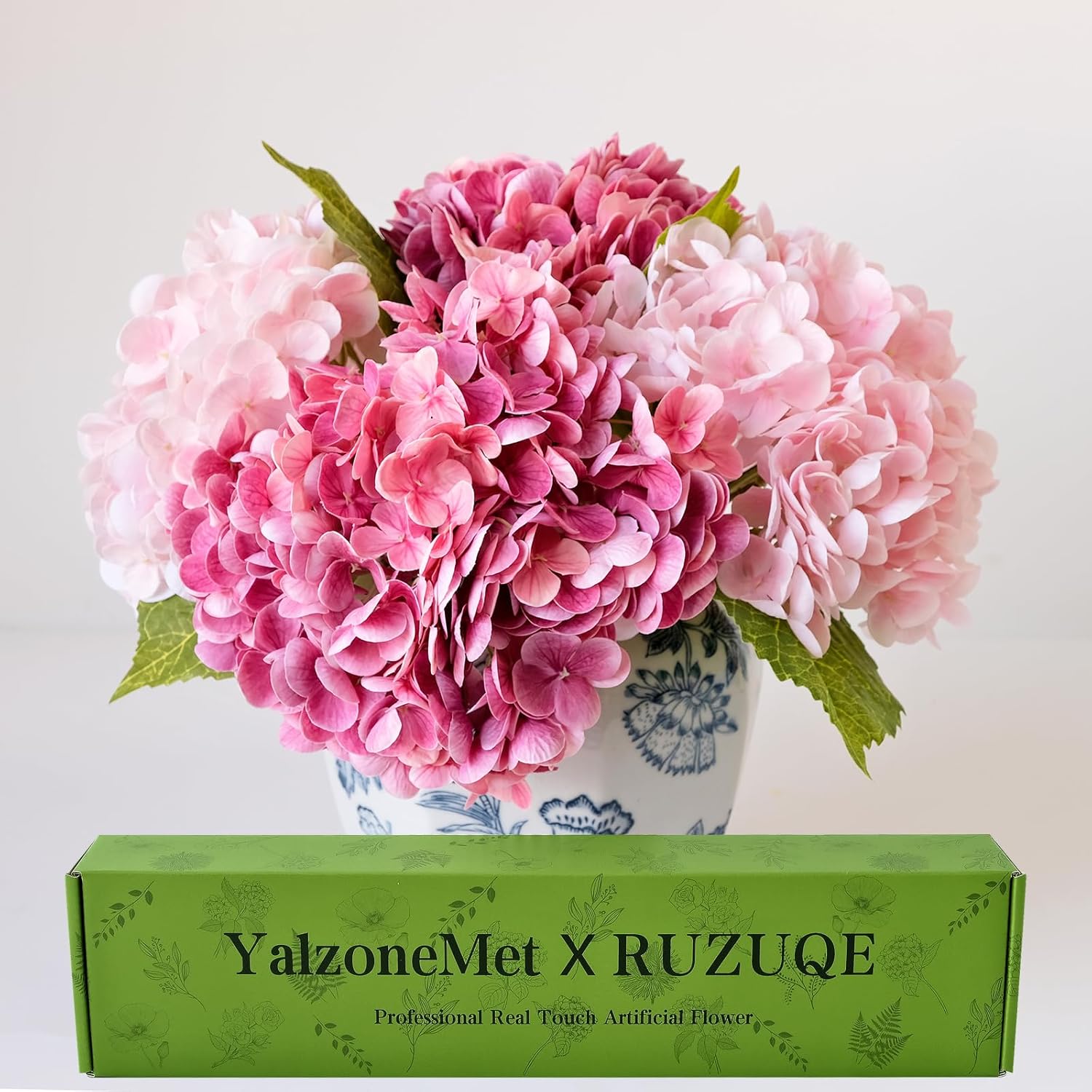 Blue Artificial Plant — 2-Light — Magenta Pink