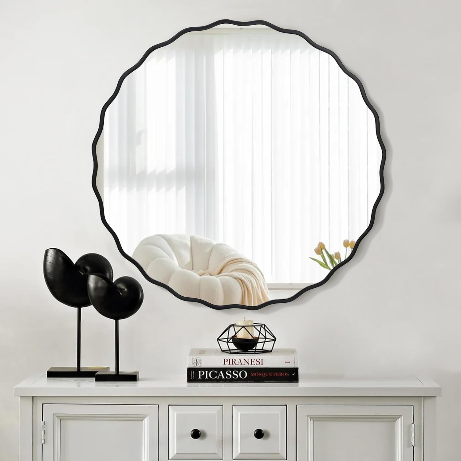 Round Black Mirror — 24" - View 7