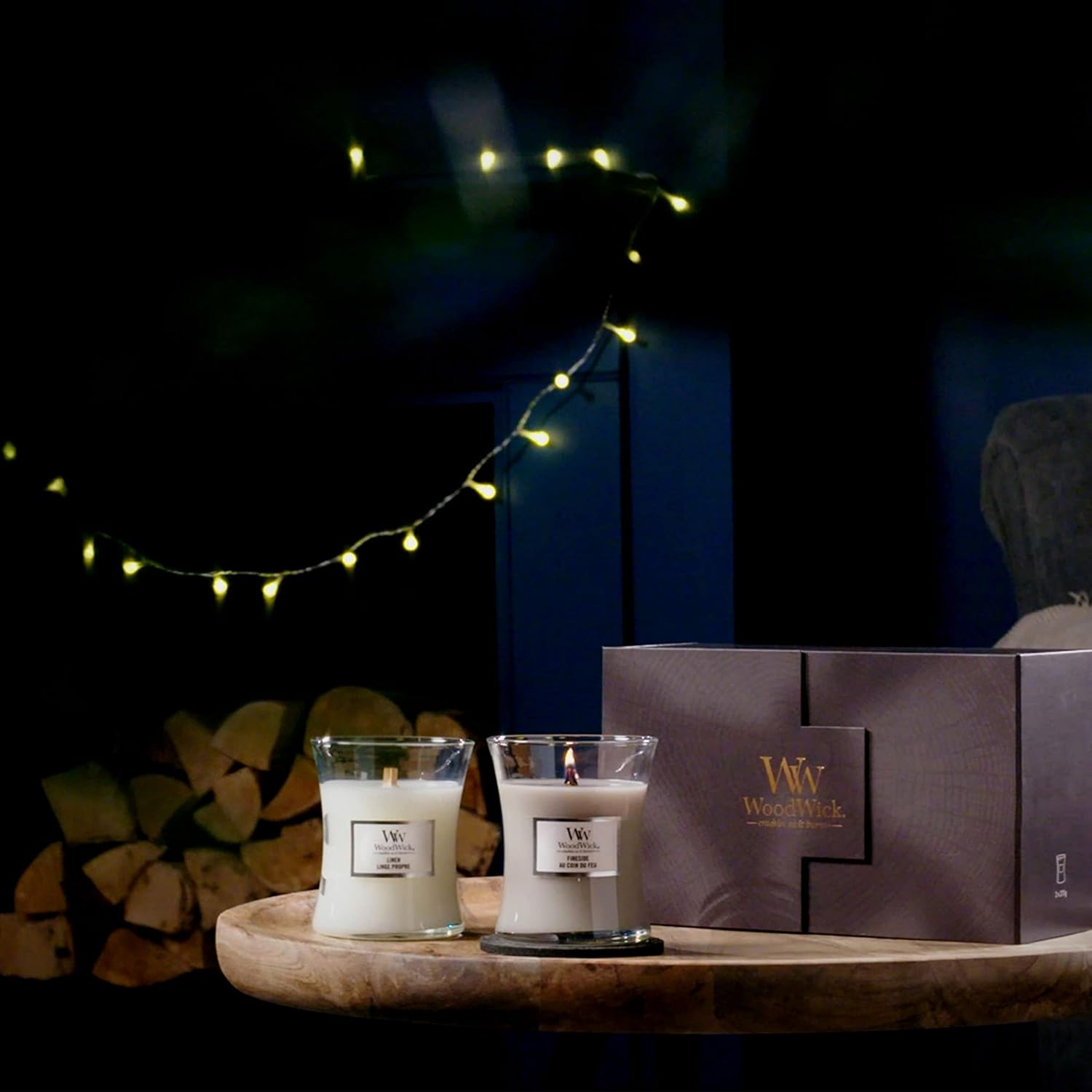 Linen Wood Scented Candle - View 6