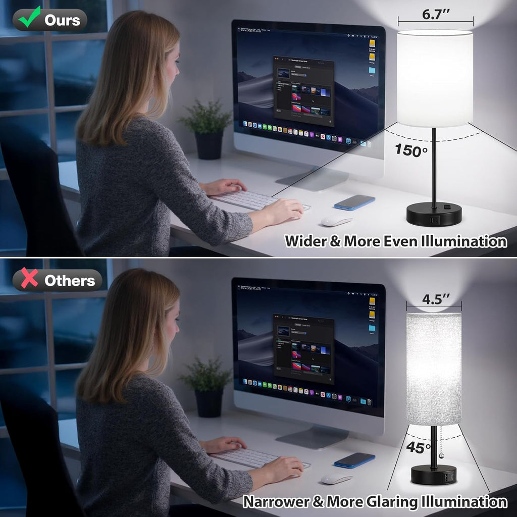 Dimmable Black Table Lamp — Set of 2 - View 2