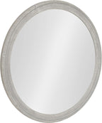 Round Farmhouse Brown Wall Mirror — 28" - View 3
