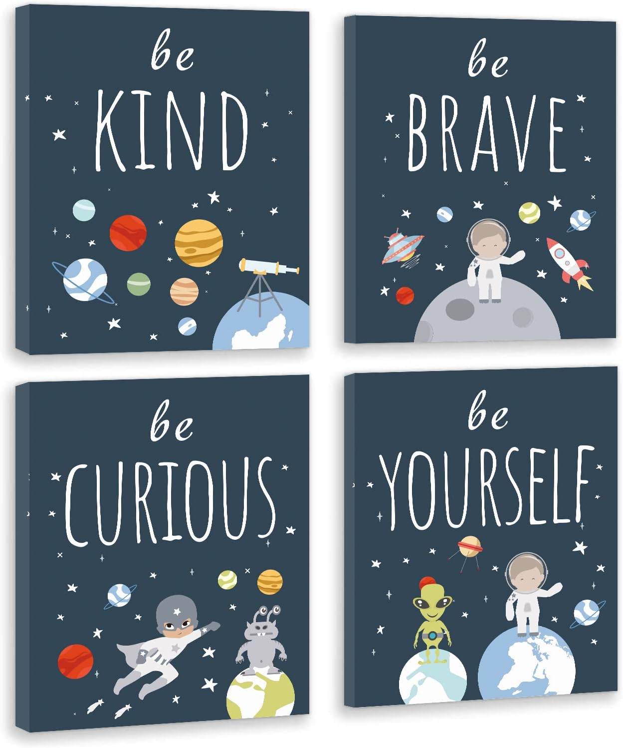 Blue Canvas Wall Art — 10" — Outer Space