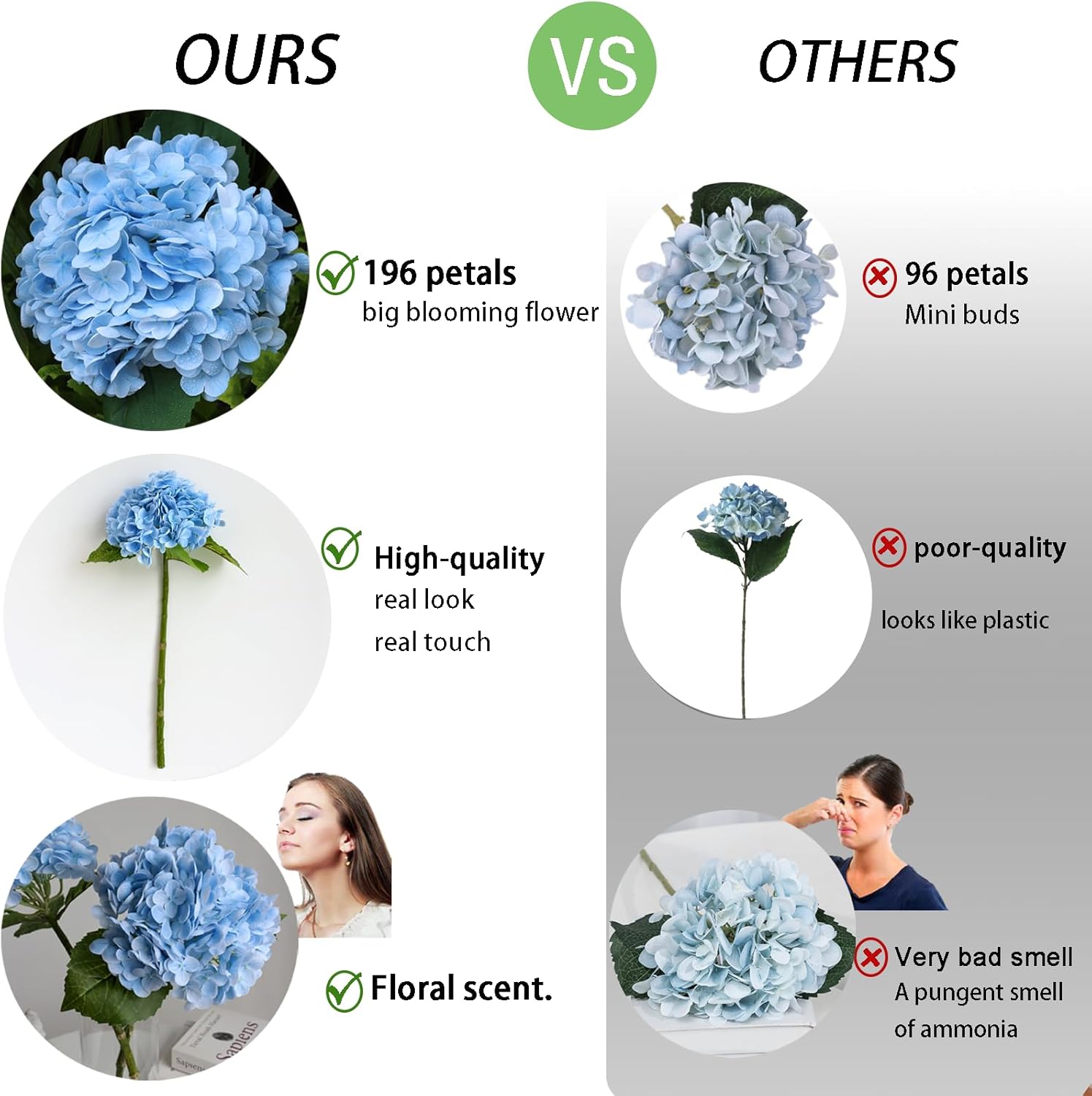 Blue Artificial Flowers — 21" - View 4
