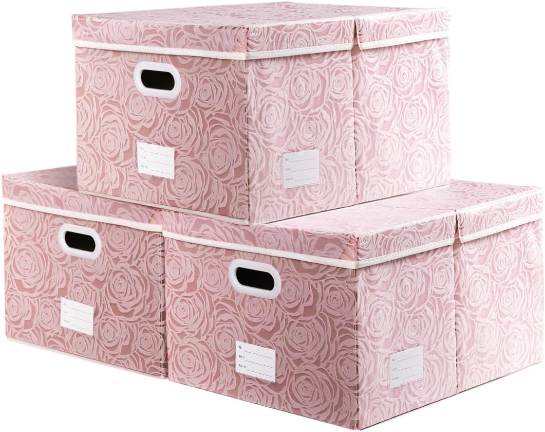 Blue Storage Bin — 8" — Pink