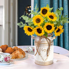 Farmhouse Metal Flower Vase — 5" - View 5