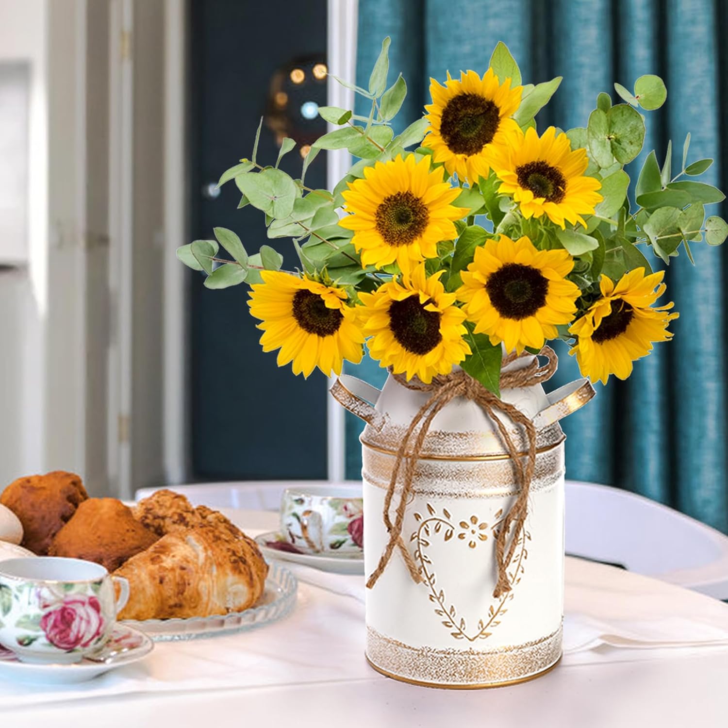 Farmhouse Metal Flower Vase — 5" - View 5