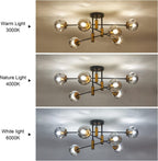 Vintage Farmhouse Black Chandelier — 6-Light - View 6