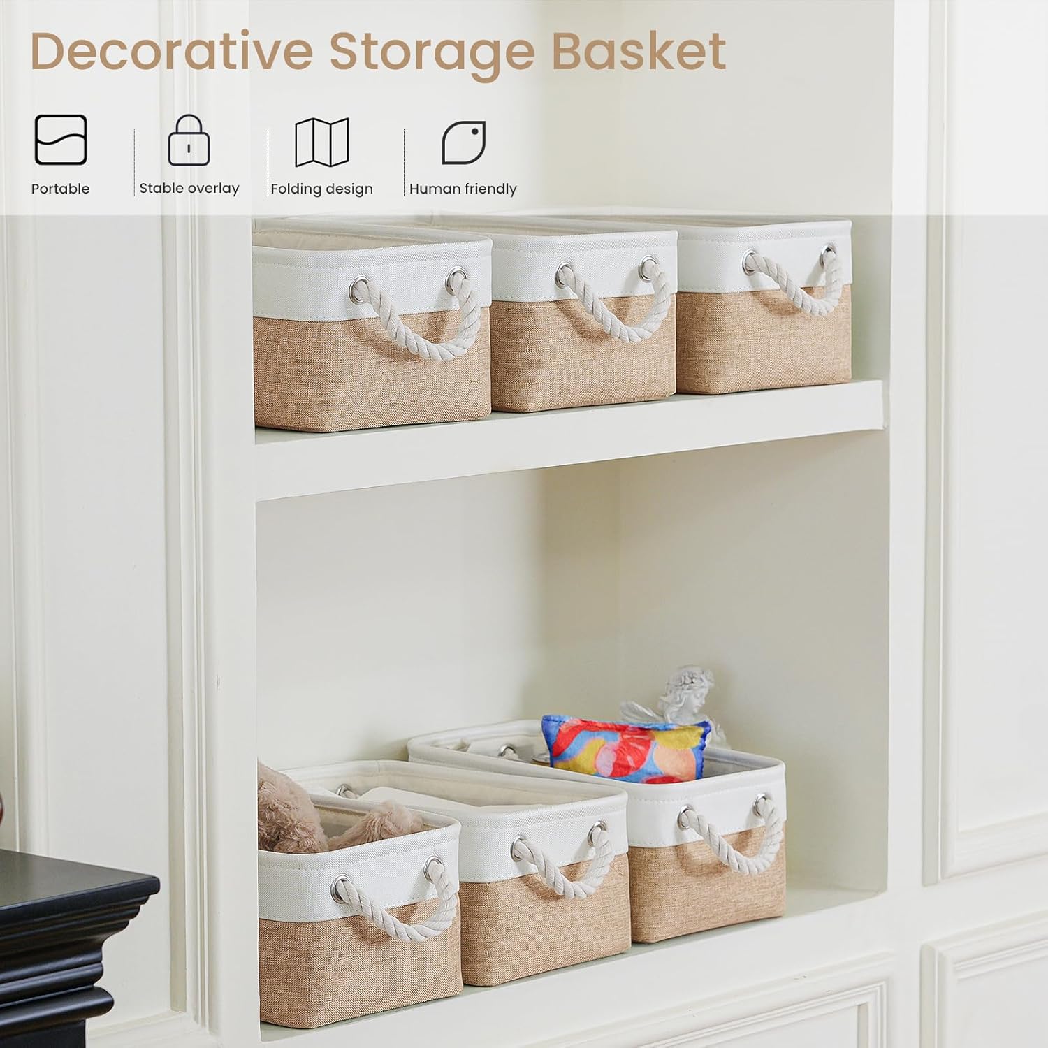 Beige Storage Bin — 2" - View 5