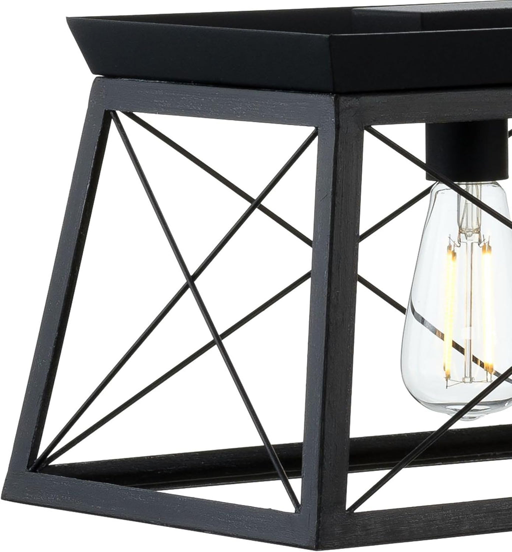 Farmhouse Black Chandelier — 5-Light - View 5