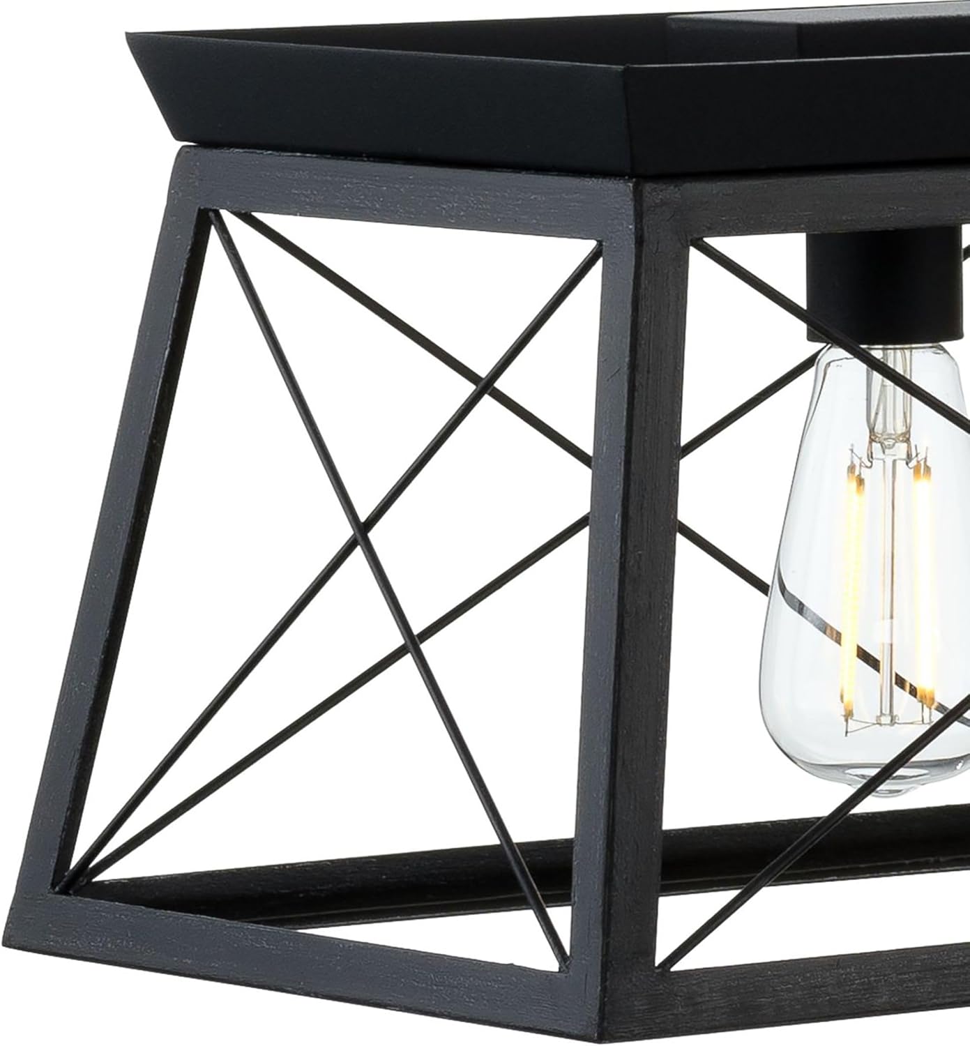 Farmhouse Black Chandelier — 5-Light - View 5