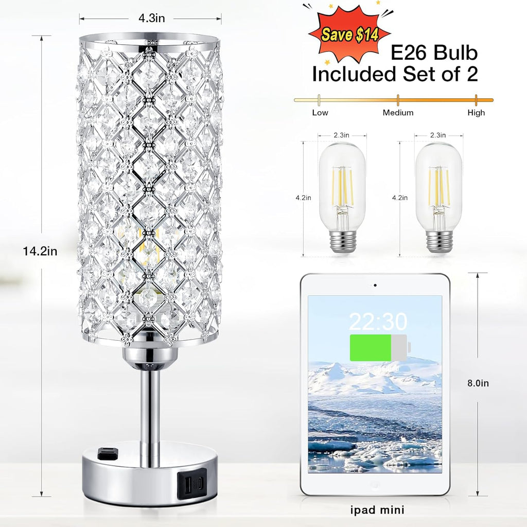 Dimmable Luxe Black Table Lamp — Set of 2 - View 4