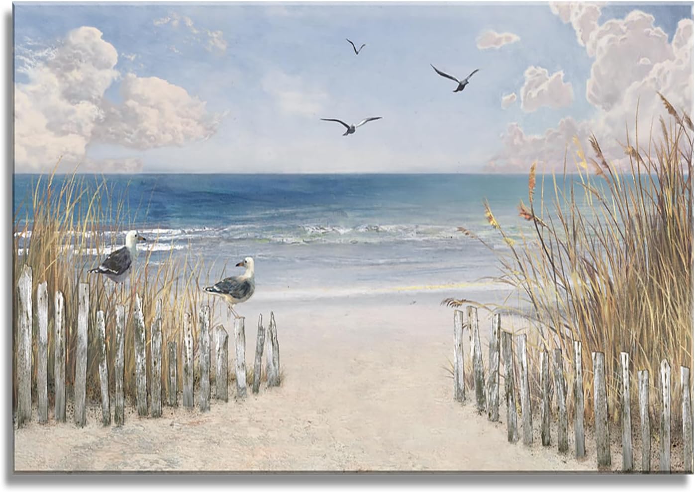 Beige Canvas Wall Art — 40" — 48"L x 32"W