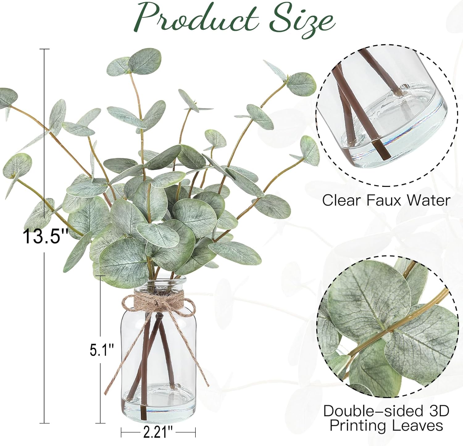 Farmhouse Beige Artificial Plant — 13.5" - View 3