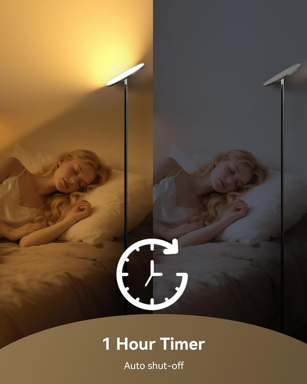 Dimmable Modern Black Floor Lamp — 69" - View 8