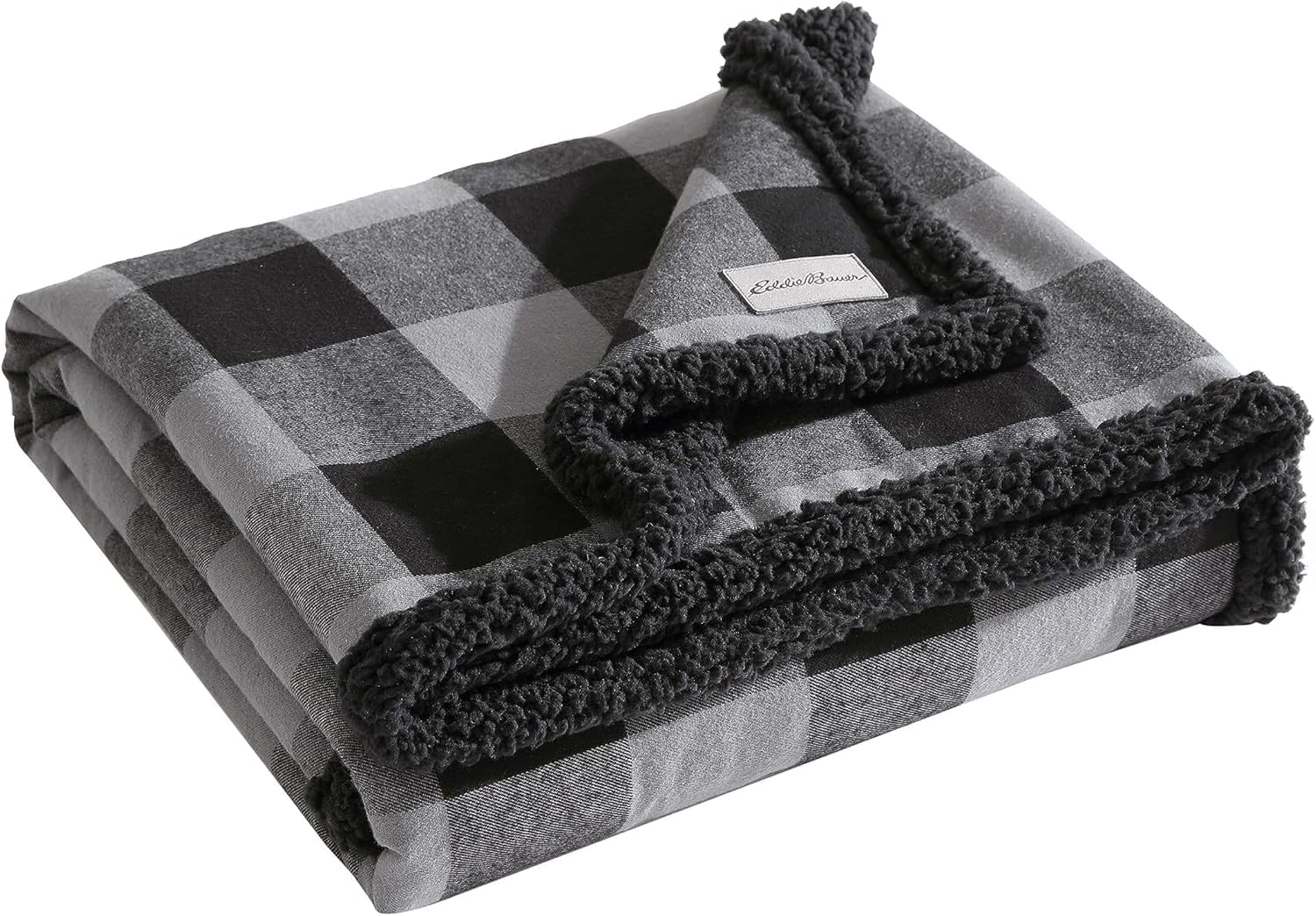 Beige Throw Pillow — 50x60 — Cabin Plaid Grey