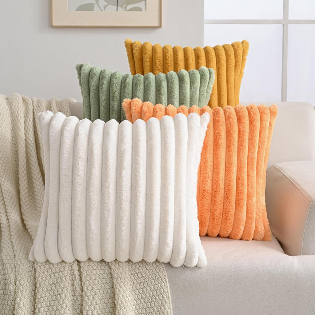 Modern Beige Throw Pillow Cover — 18" - View 3
