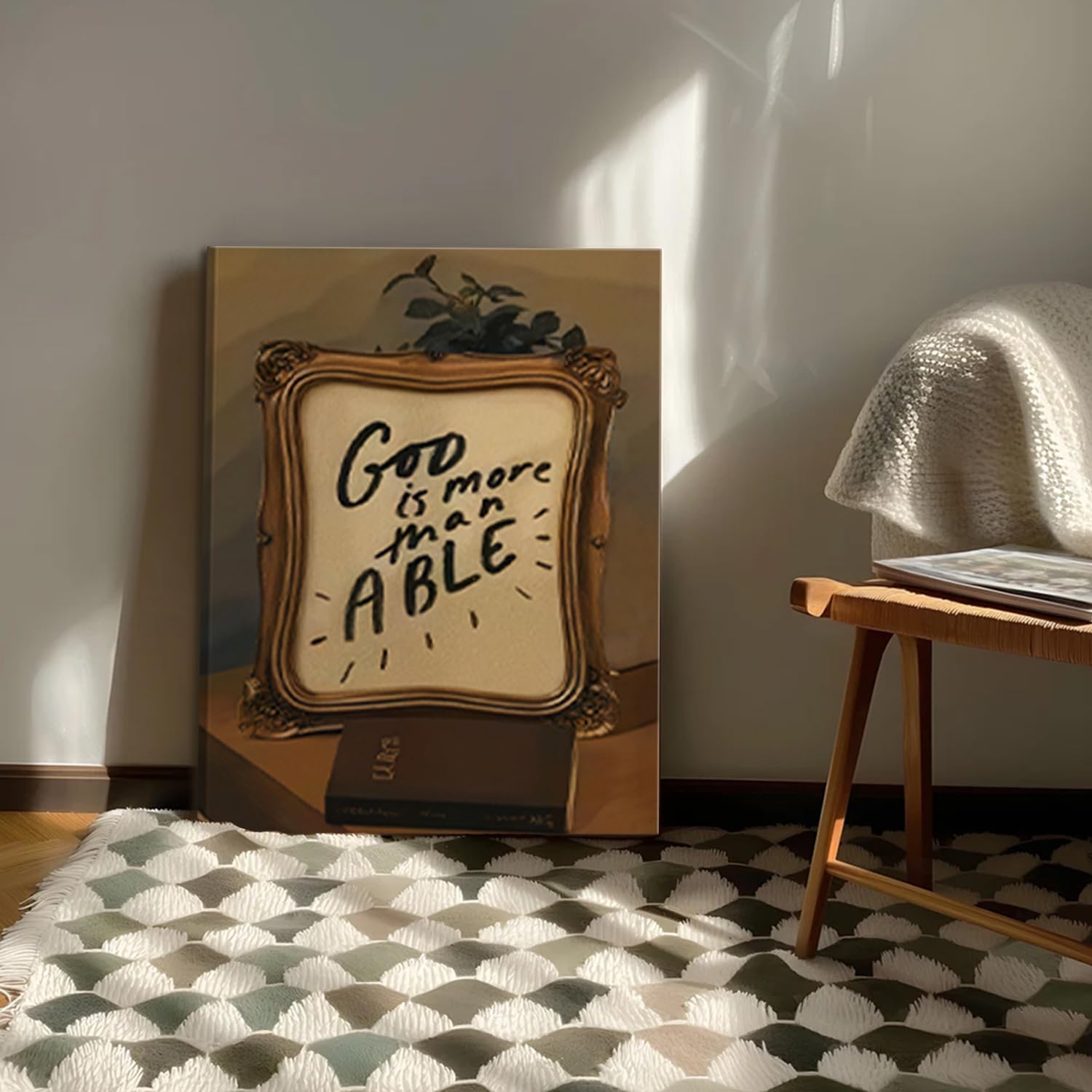 Framed Black Wall Decor — 16" - View 4