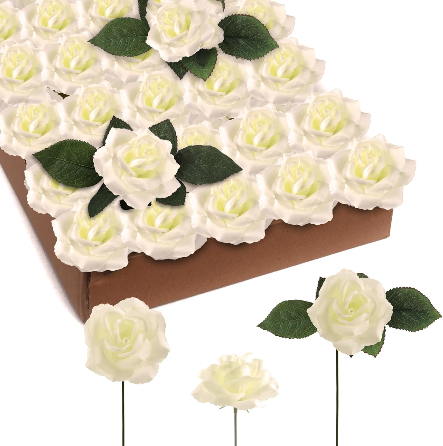 Beige Artificial Plant — Cream White