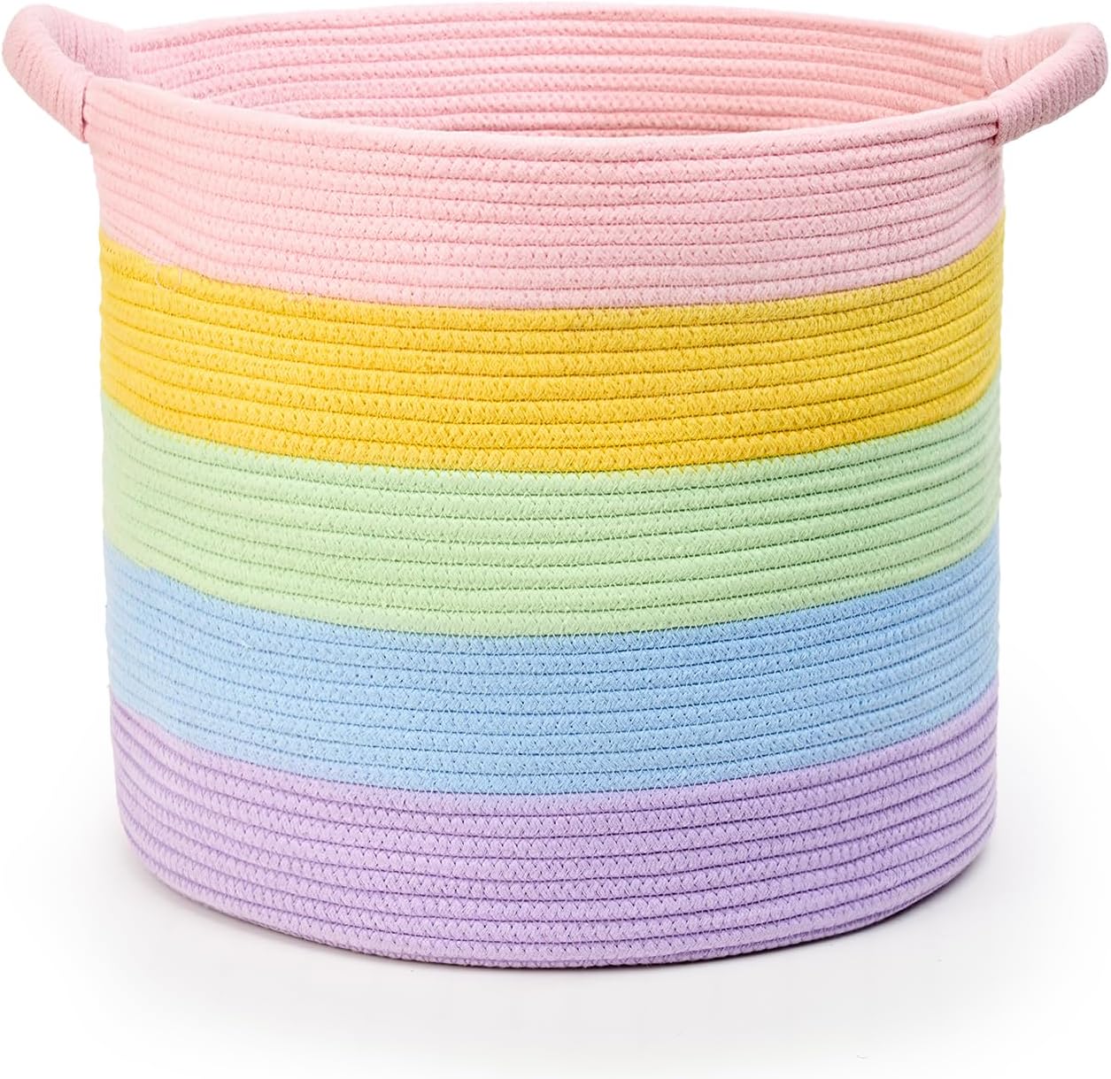 Round Boho Black Throw Pillow — 16" — Rainbow