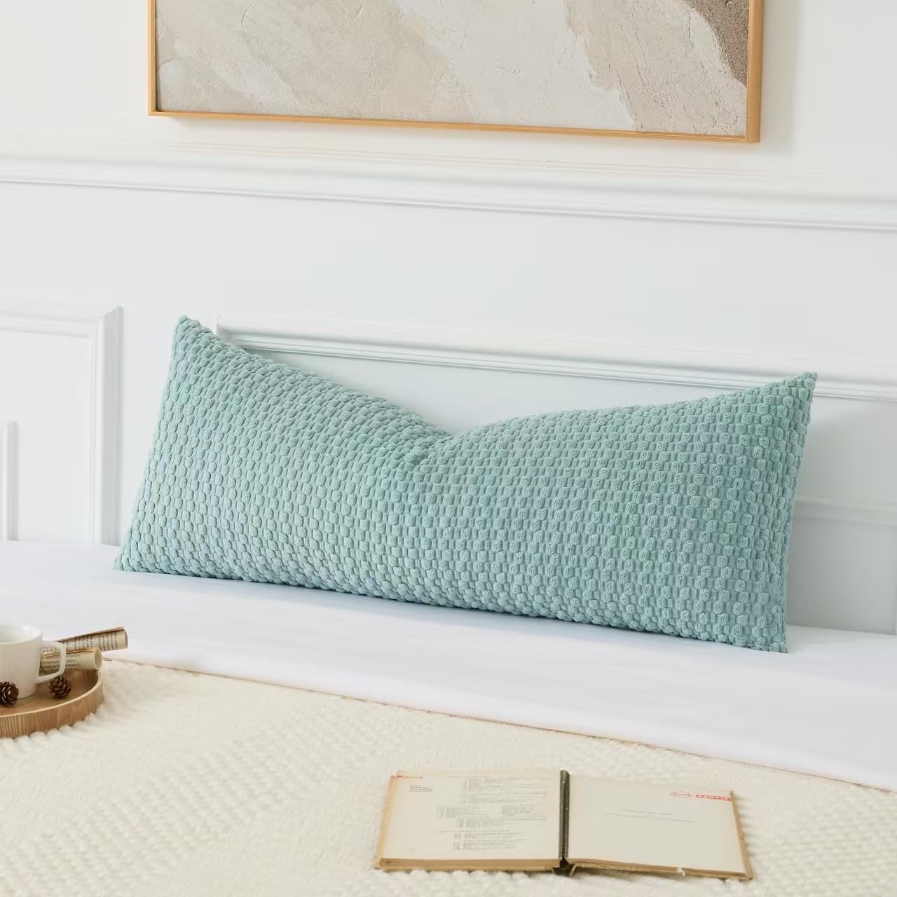 Lumbar Boho Beige Pillow Cover — 24" — 36" x 14" (Pack of 1)