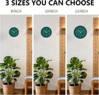 Battery Operated Modern Blue Wall Clock — 12" - View 9