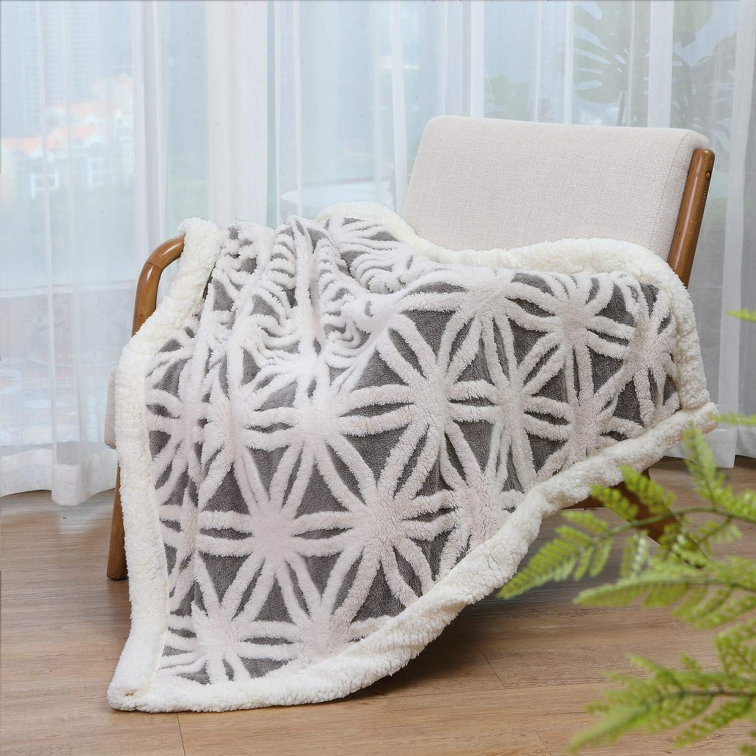 Beige Throw Pillow — 51" - View 3