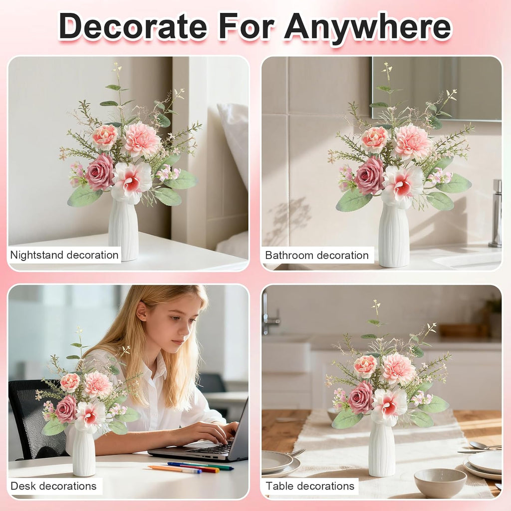 Farmhouse Blue Artificial Flowers — 11" - View 6