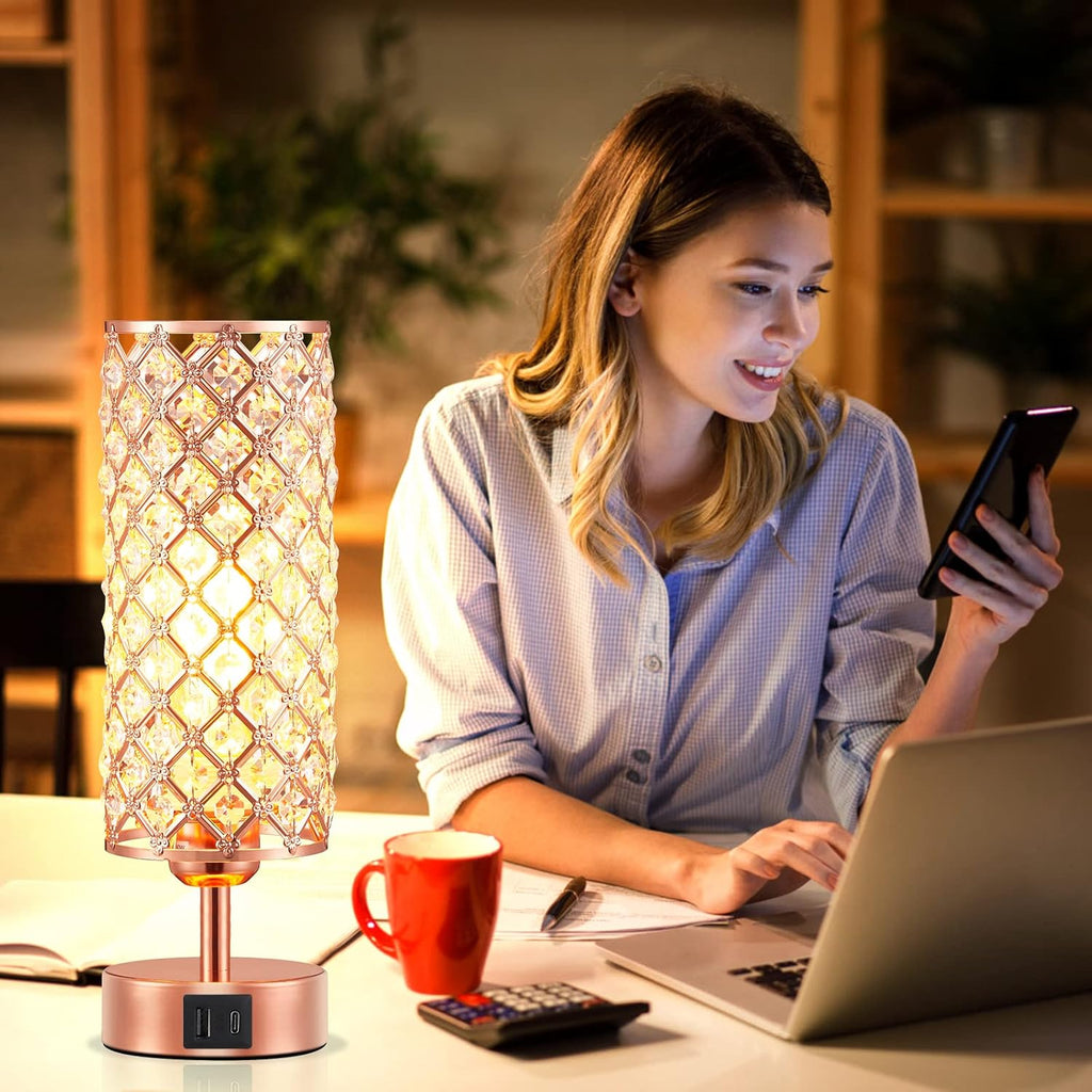 Dimmable Luxe Black Bedside Lamp - View 8