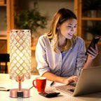 Dimmable Luxe Black Bedside Lamp - View 8