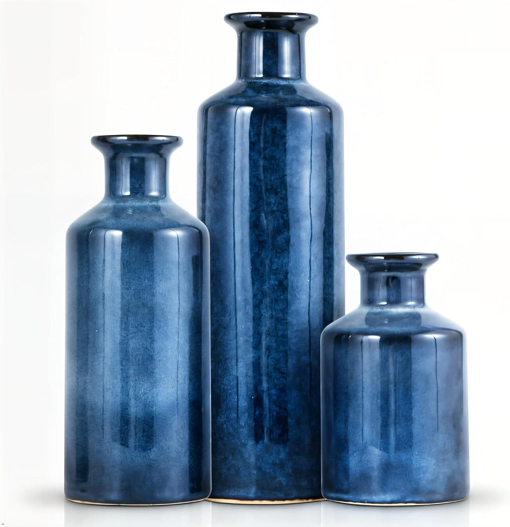 Farmhouse Ceramic Decorative Vase — Set of 3 - View 10