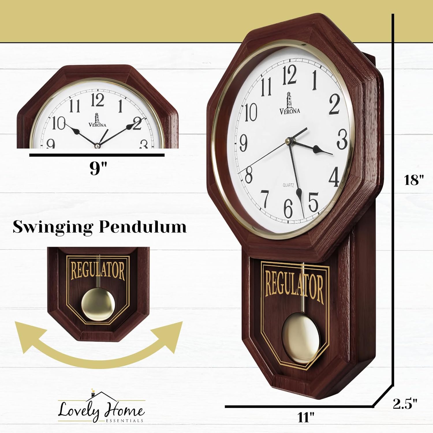 Battery Operated Brown Wall Decor — 18x11 - View 4