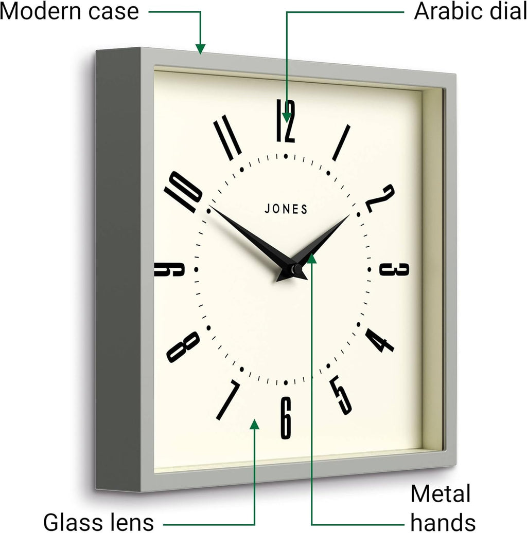 Mid-Century Black Wall Clock — 10" - View 6
