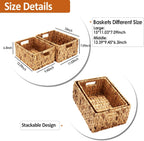 Rectangular Rattan Storage Basket — 15" - View 2