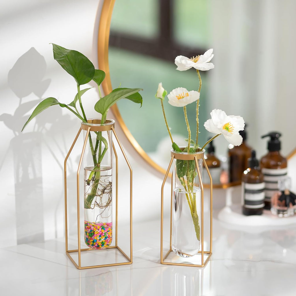 Luxe Metal Flower Vase — 8" - View 3