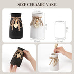 Farmhouse Black Flower Vase — 6.3" - View 7