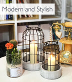 Farmhouse Metal Candle - View 2